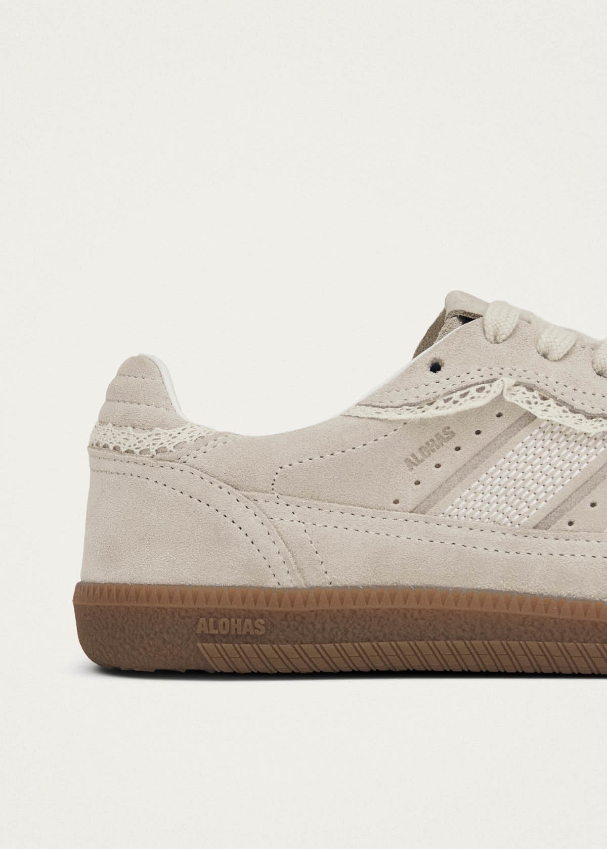 Tb.490 Crochet Cream Leather Sneakers