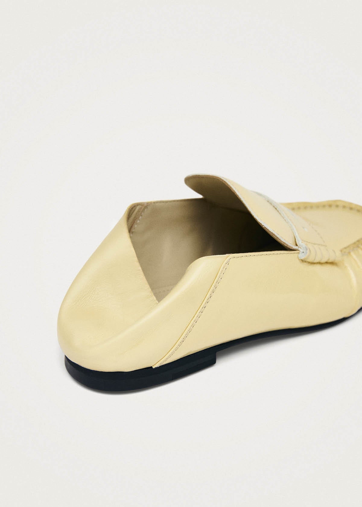 Aven Mule Patent Pale Yellow Leather Loafers