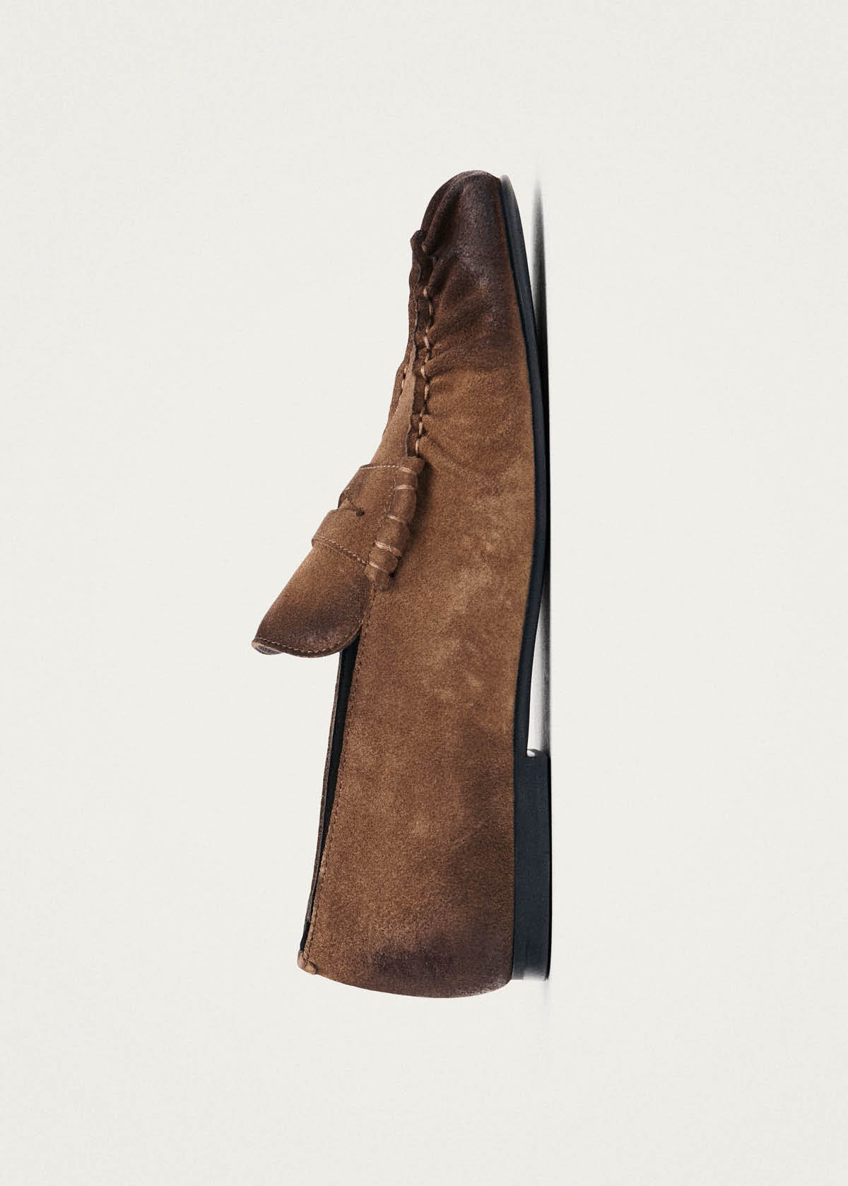 Aven Vintage Effect Suede Brown Leather Loafers