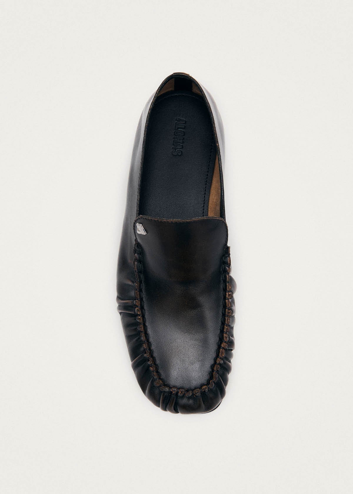 Gabe Vintage Effect Brown Leather Loafers