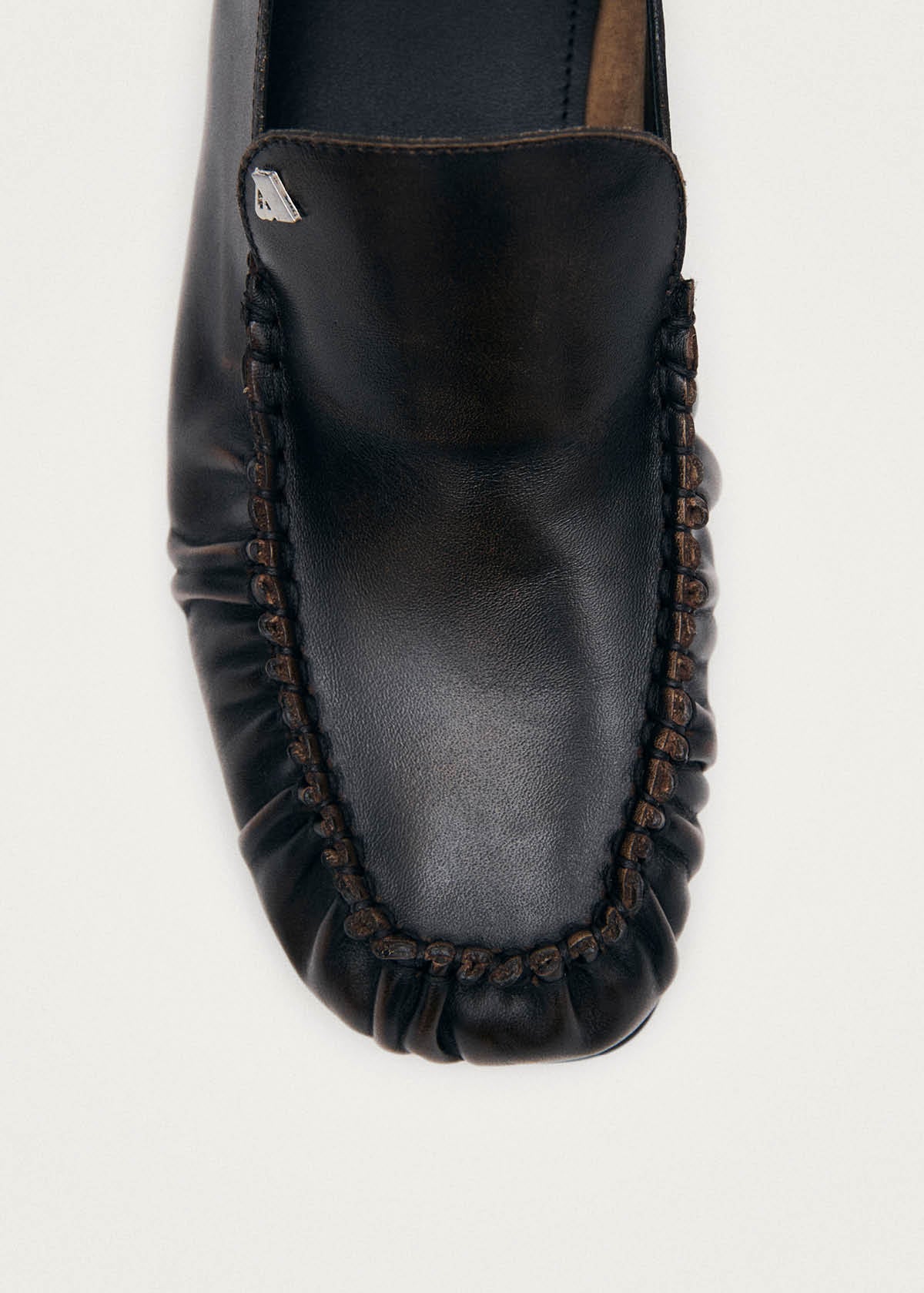 Gabe Vintage Effect Brown Leather Loafers