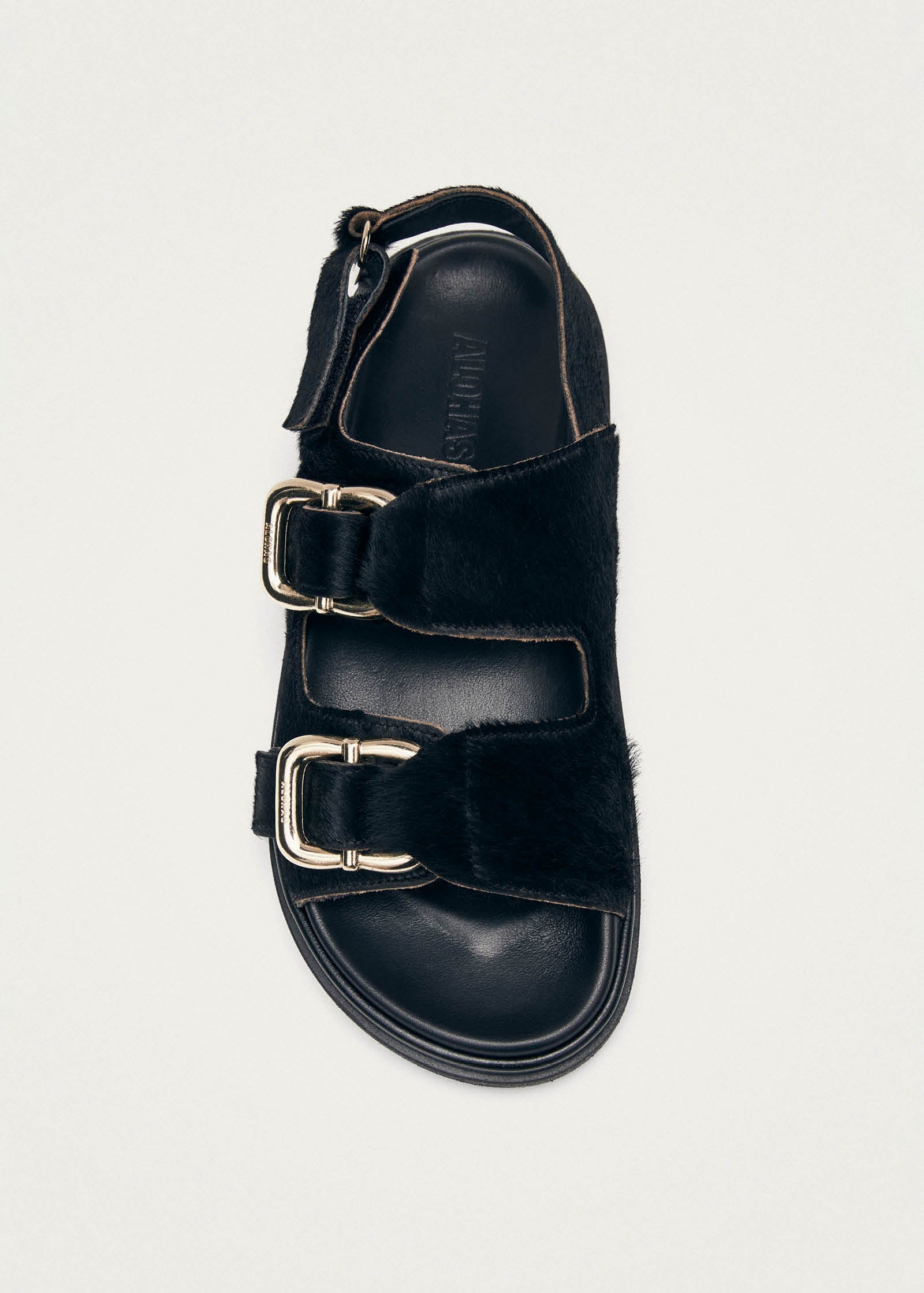 Harper Soft Black Leather Sandals