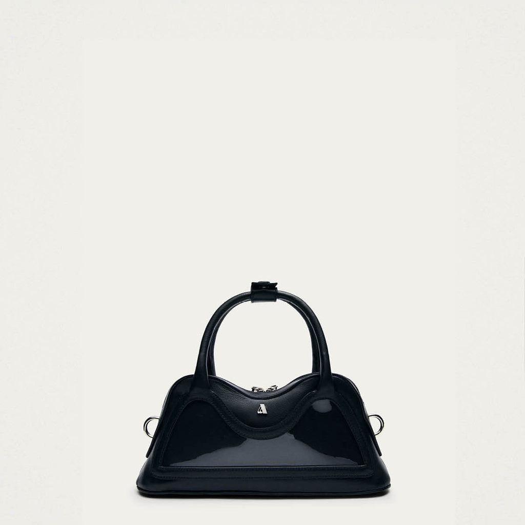 Hilma Mini Vinyl Black Leather Bag
