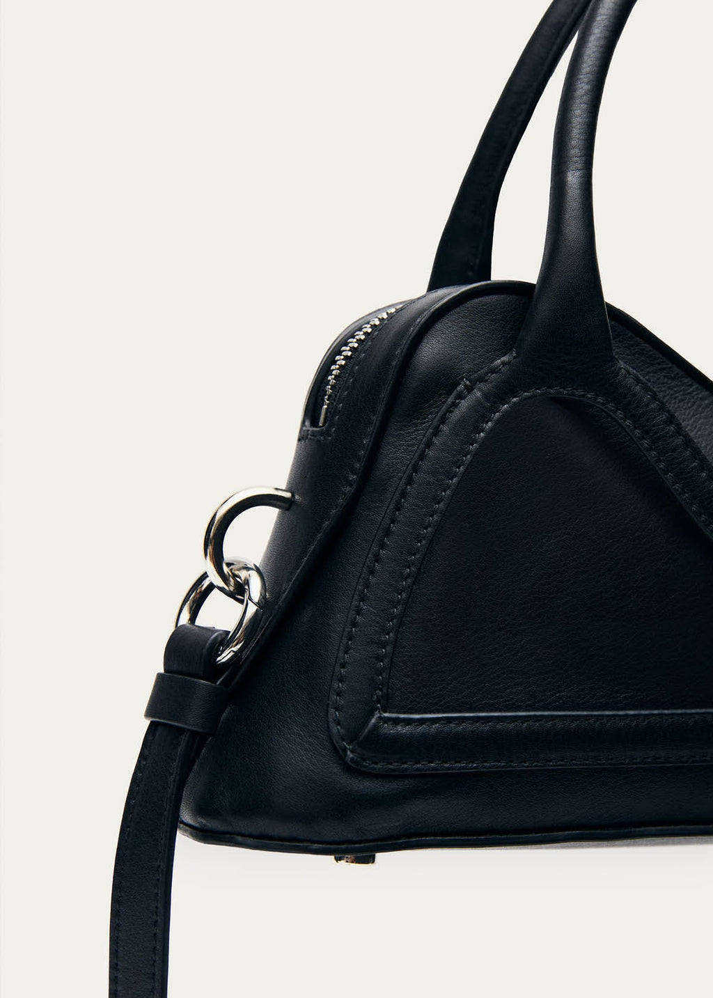 Hilma Mini Vinyl Black Leather Bag