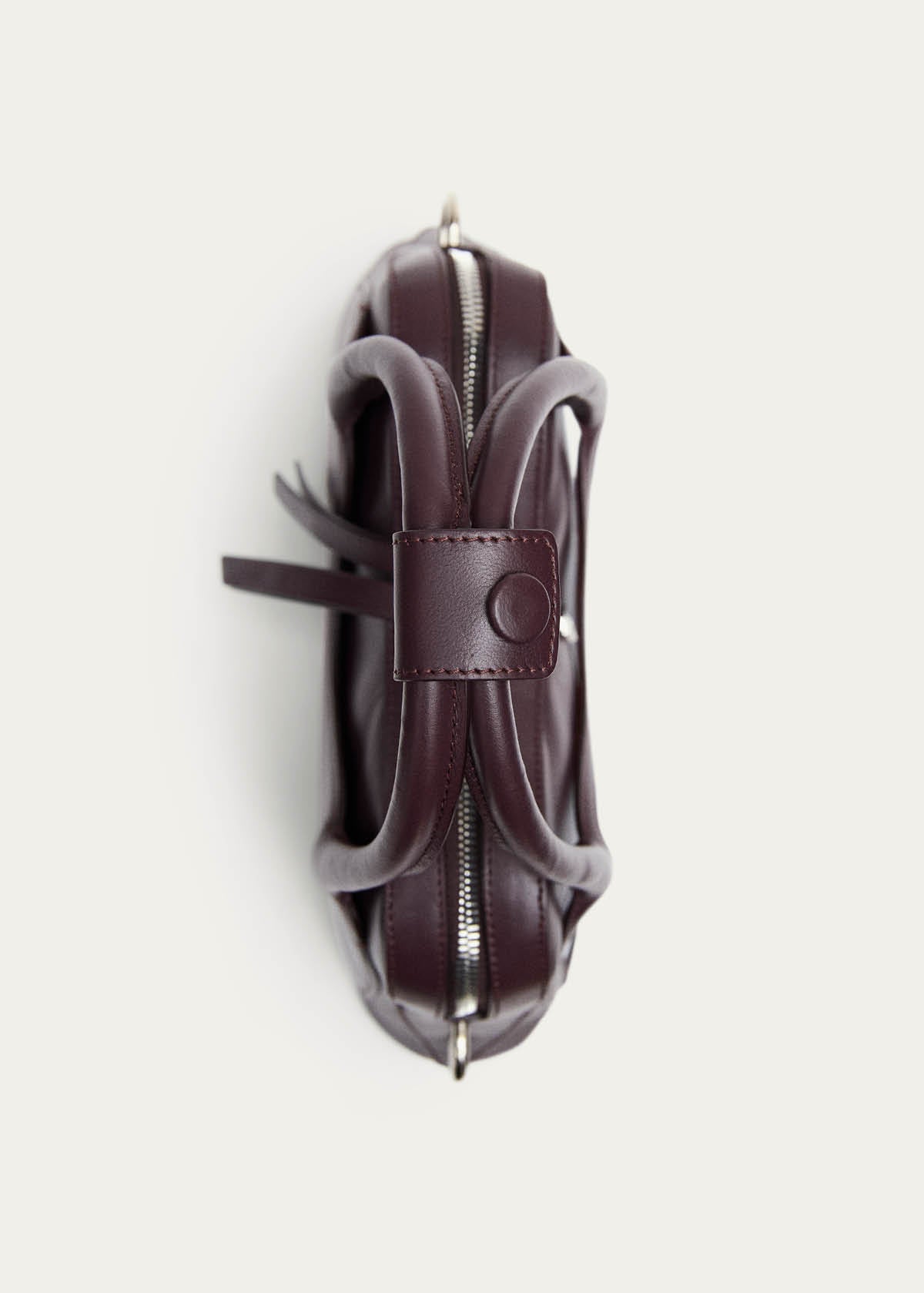 Hilma Mini Vinyl Burgundy Leather Bag