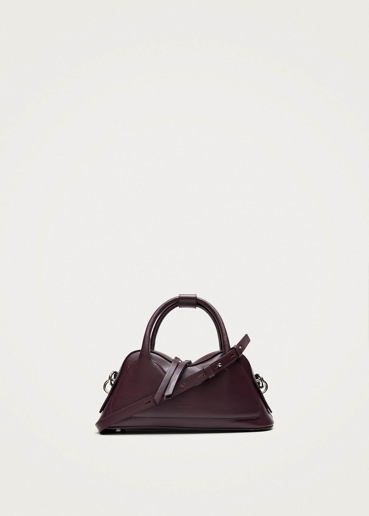 Hilma Mini Vinyl Burgundy Leather Bag