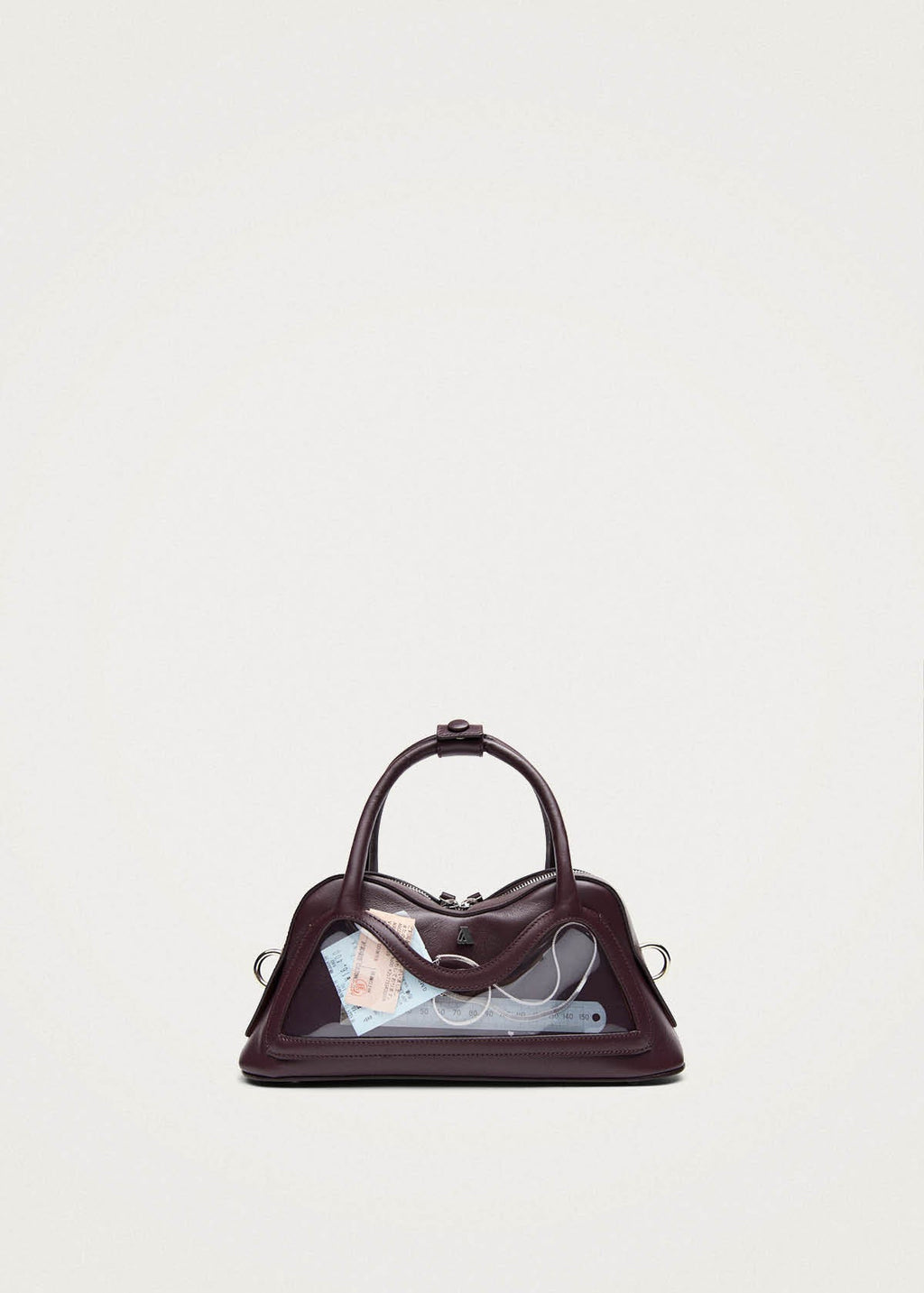 Hilma Mini Vinyl Burgundy Leather Bag