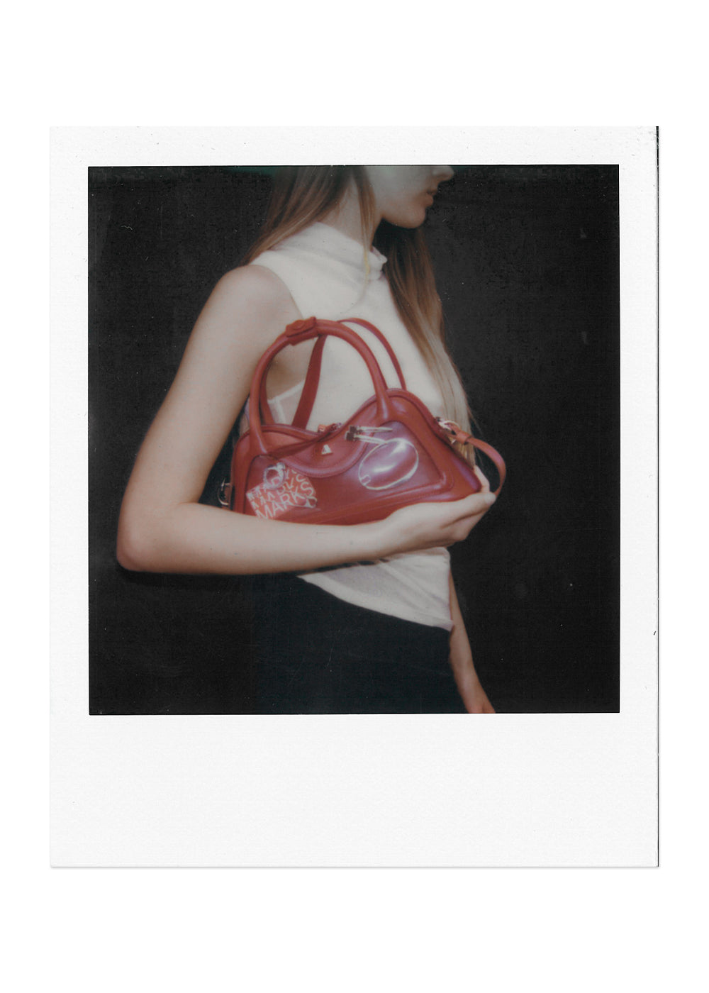 Hilma Mini Vinyl Red Leather Bag
