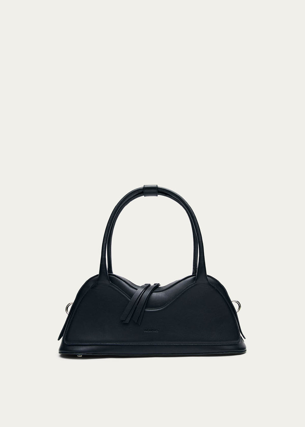 Hilma Vinyl Black Leather Bag