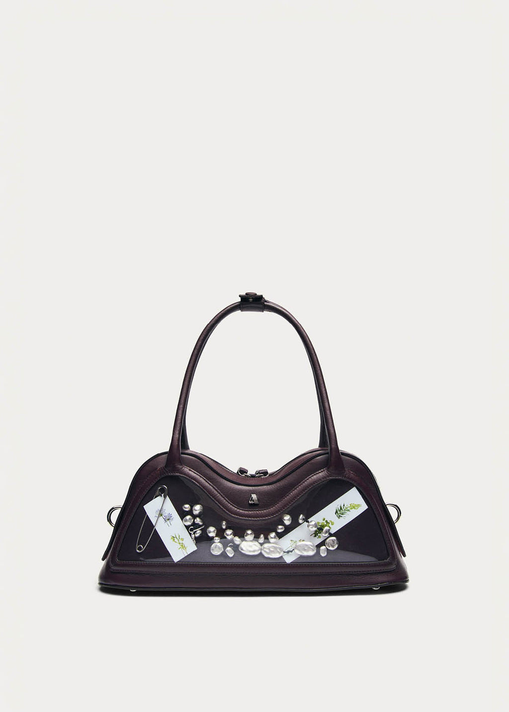 Hilma Vinyl Burgundy Leather Bag