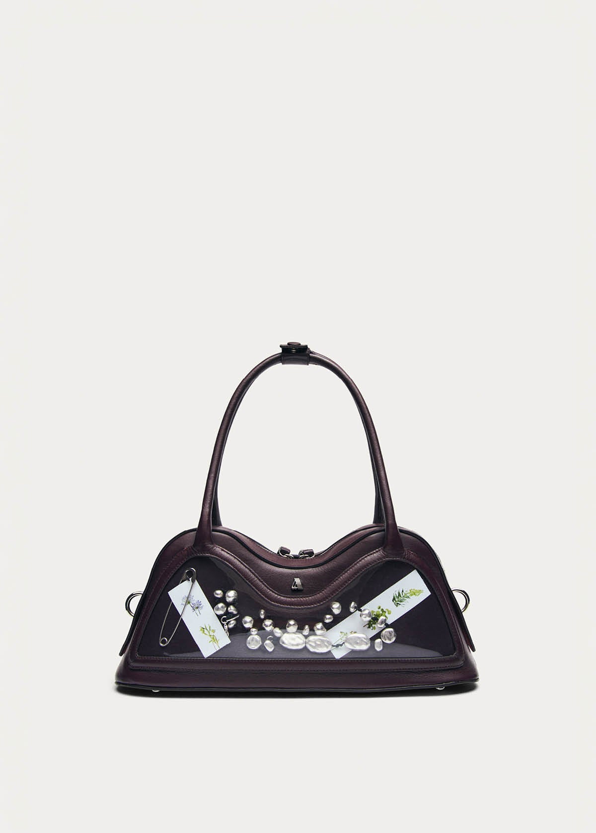 Hilma Vinyl Burgundy Leather Bag