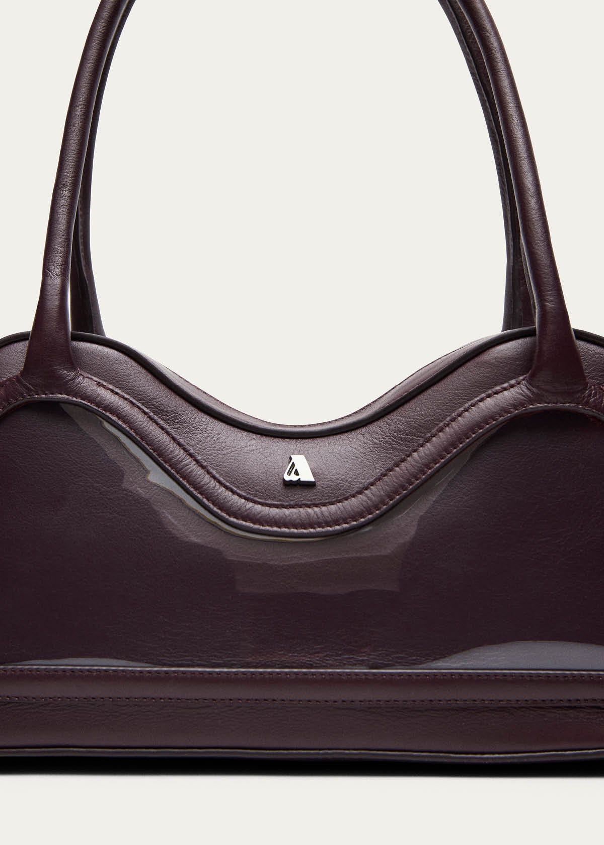 Hilma Vinyl Burgundy Leather Bag