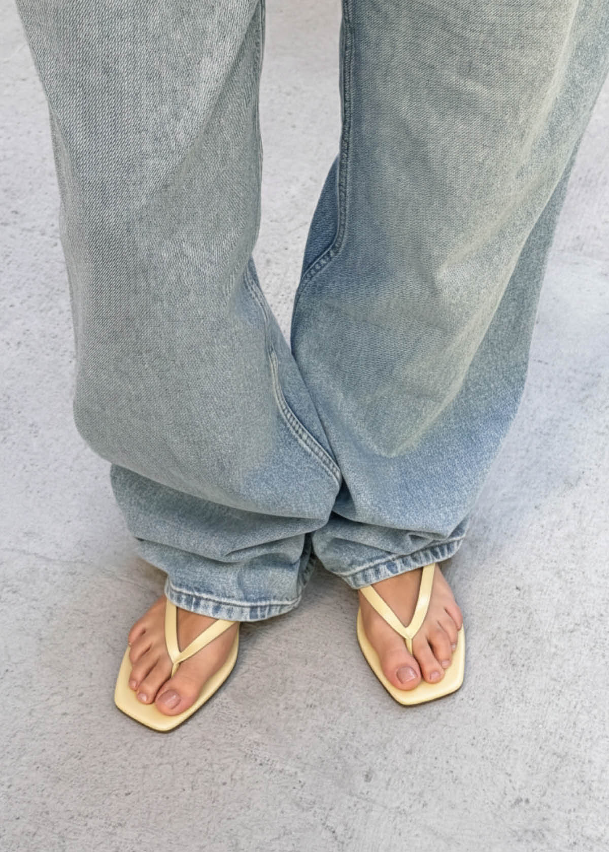 Ola Pale Yellow Leather Sandals