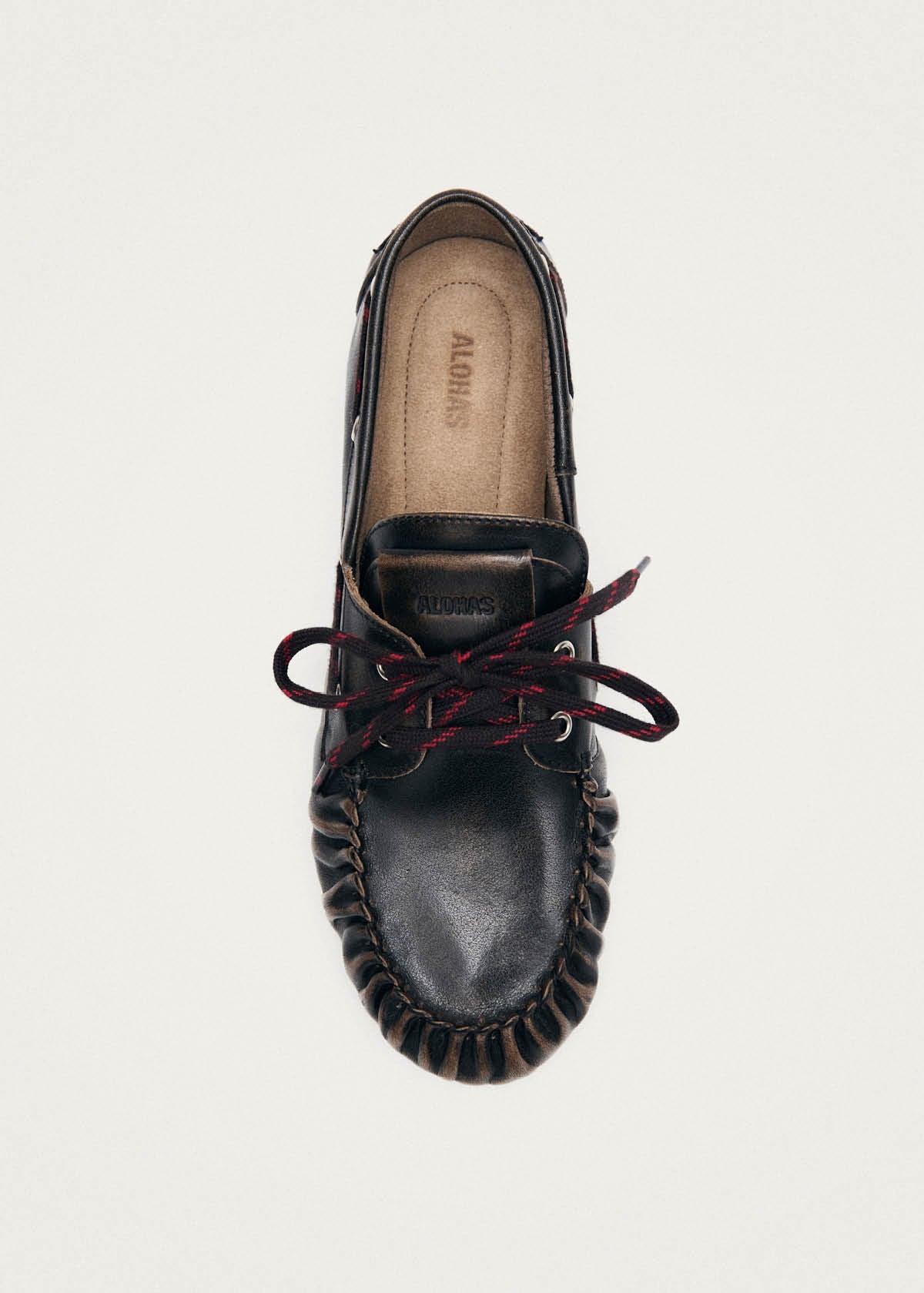 Rowan Sporty Vintage Effect Brown Leather Loafers