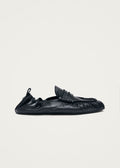 Sage Black Leather Loafers