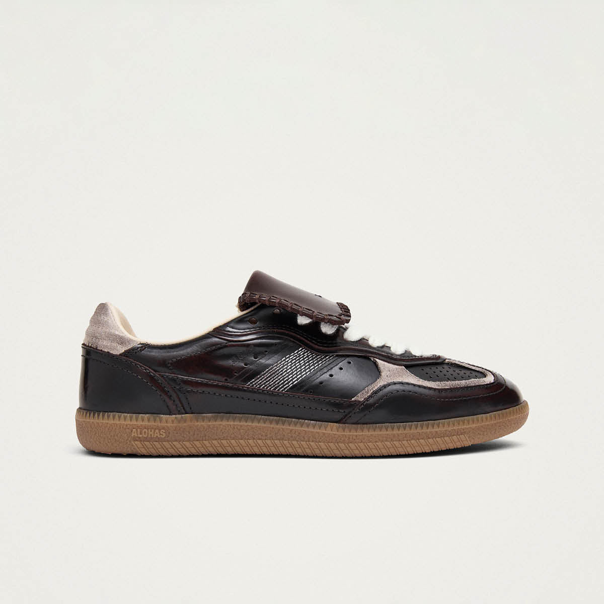 Tb.490 Club Brushed Dark Chocolate Leather Sneakers