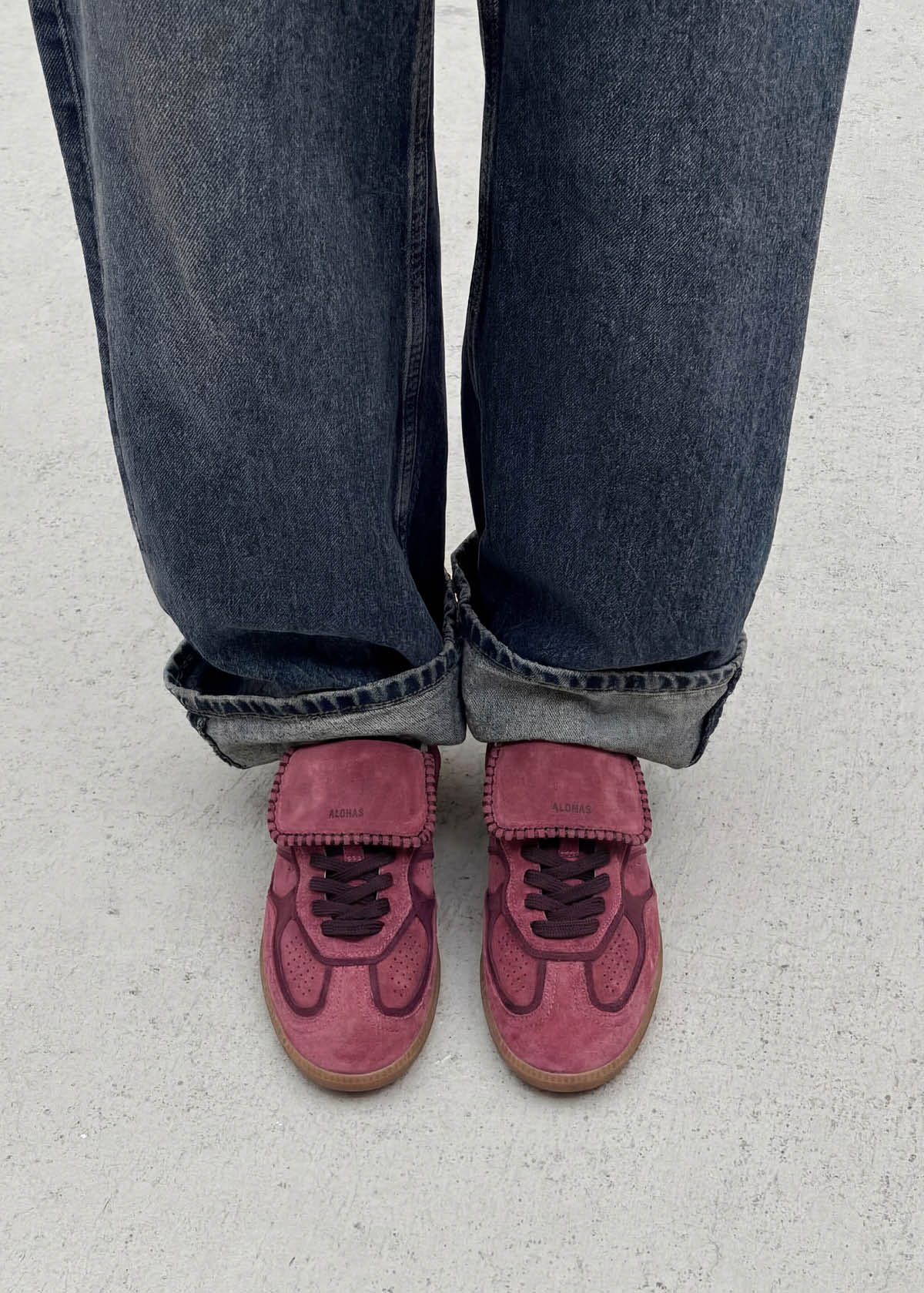 Tb.490 Club Suede Raspberry Leather Sneakers