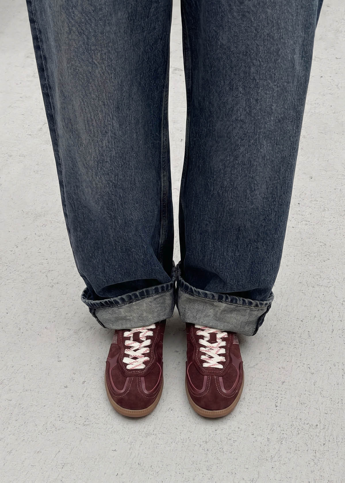 Tb.490 Rife Burgundy Cream Leather Sneakers