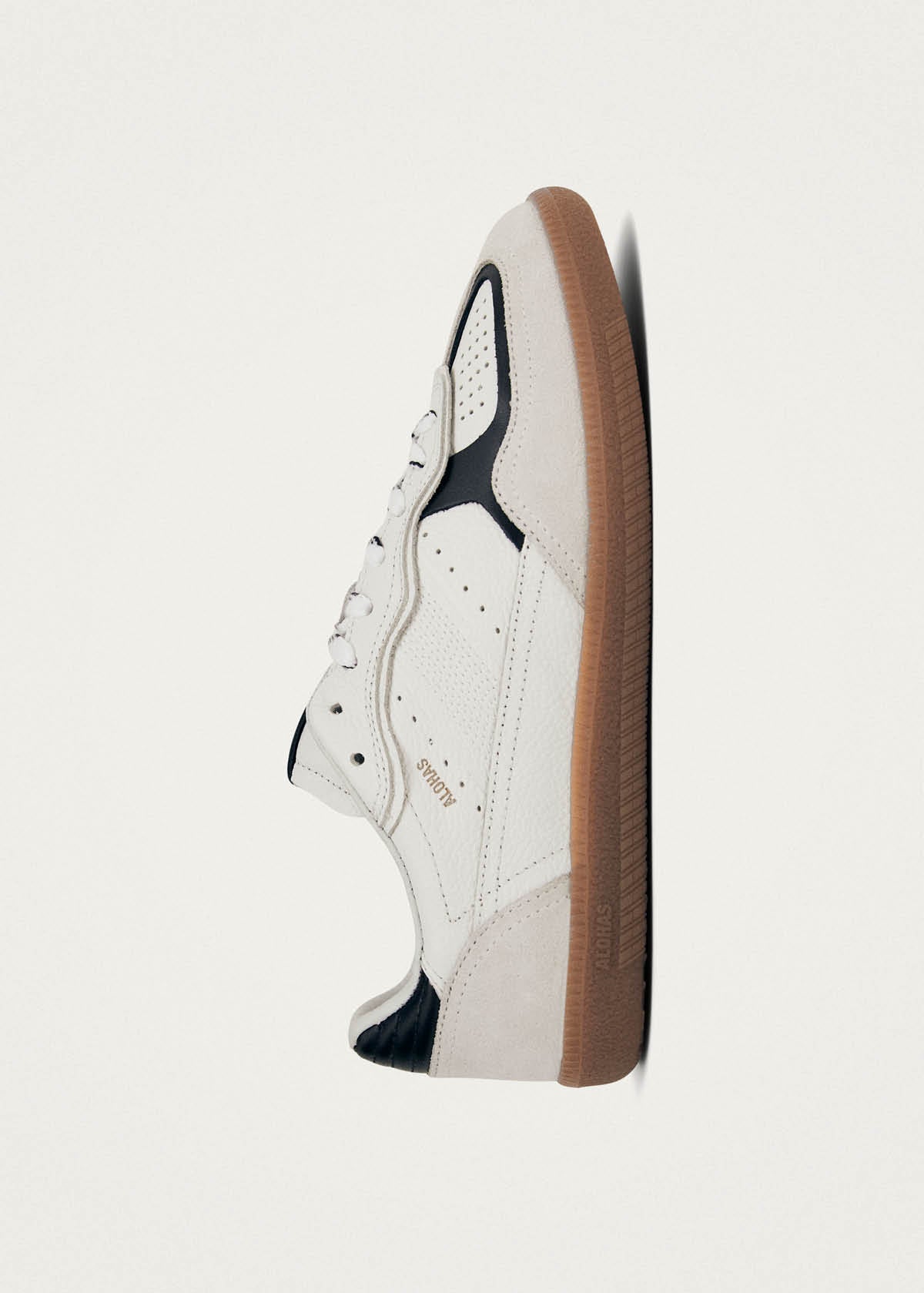 Tb.490 Rife Grain White Black Leather Sneakers