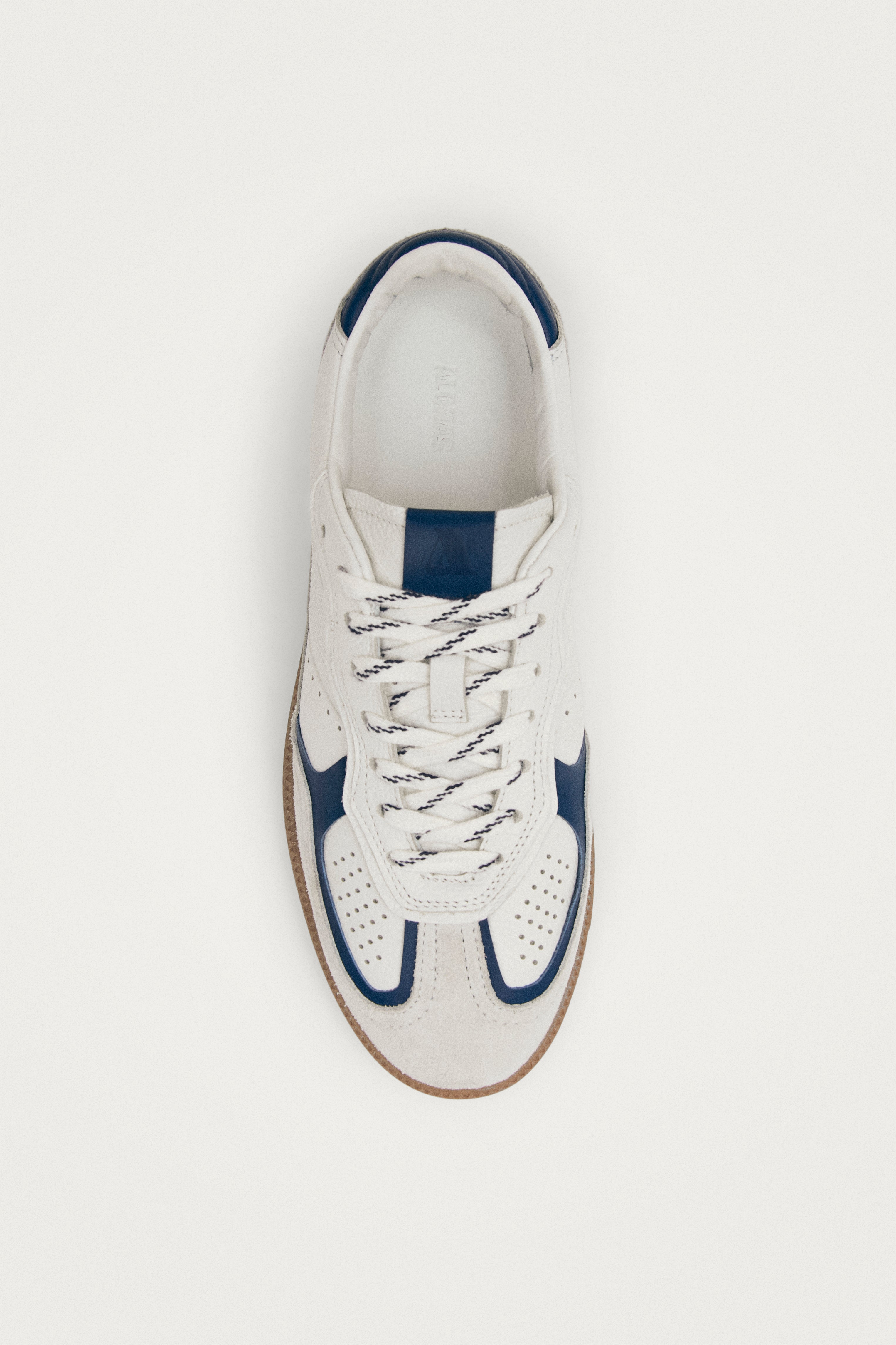 Tb.490 Rife Grain White Navy Leather Sneakers