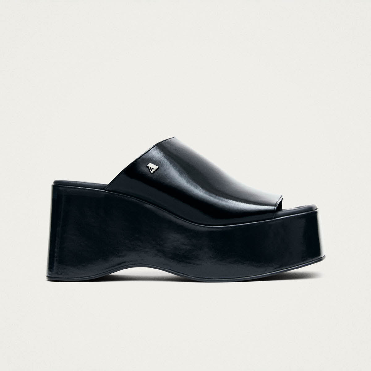 Vale Patent Black Leather Sandals
