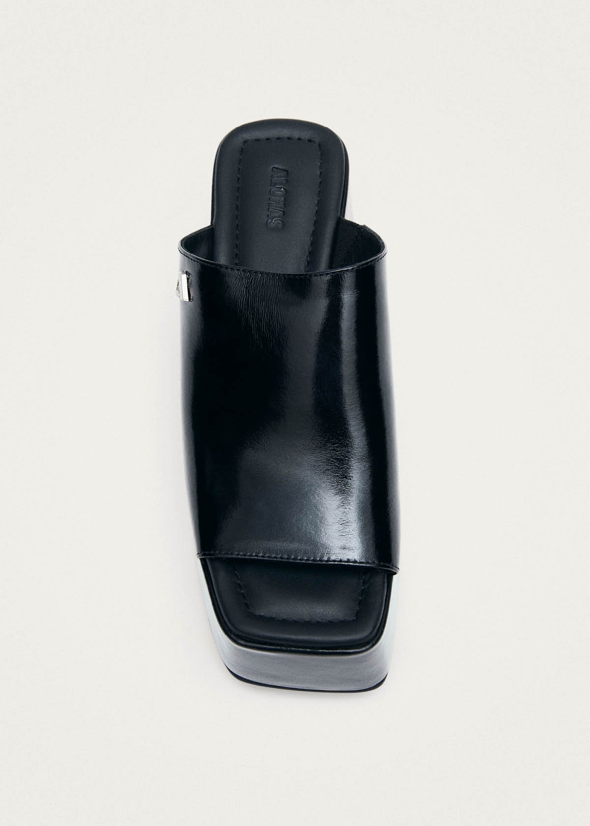 Vale Patent Black Leather Sandals