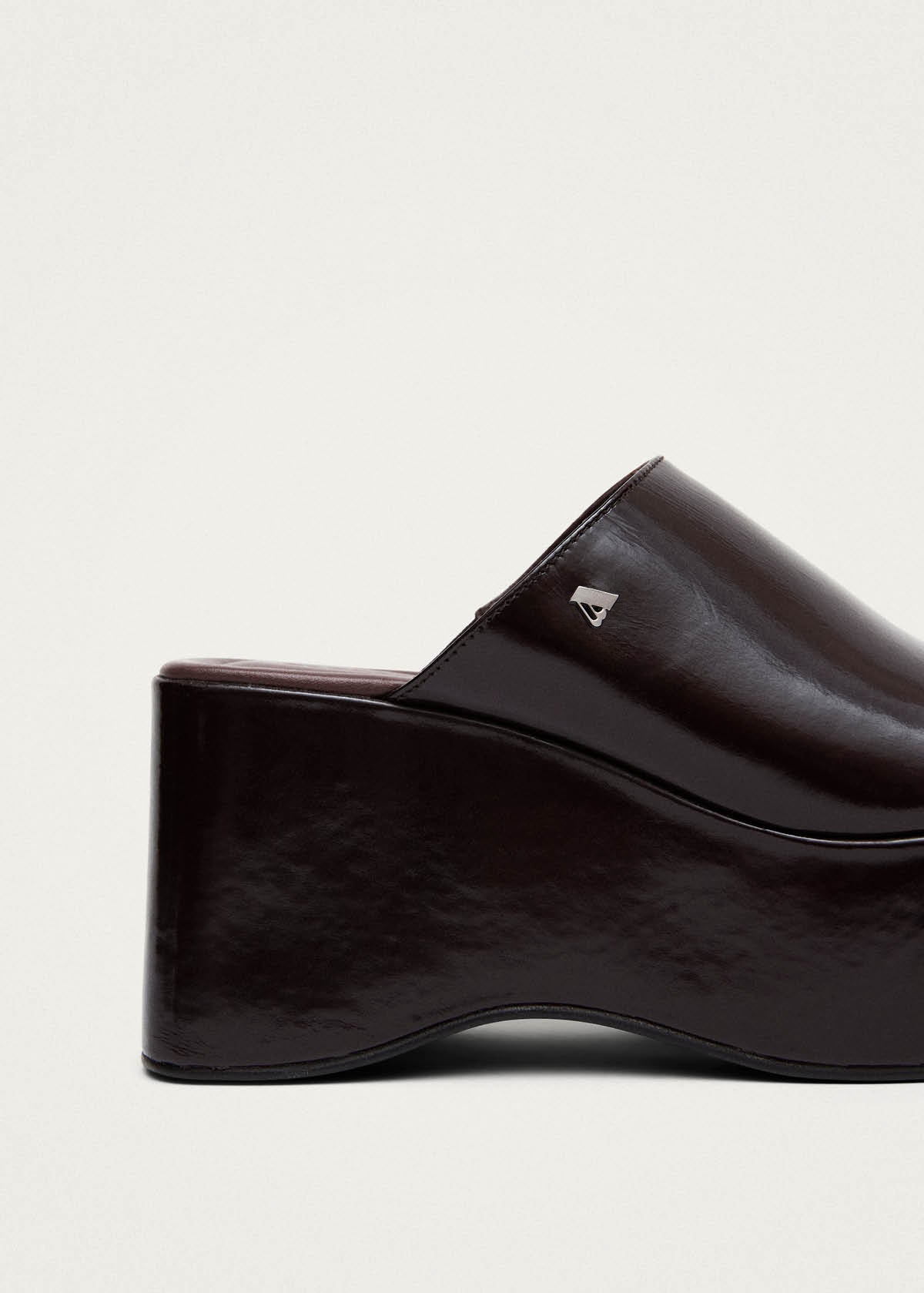 Vale Patent Brown Leather Sandals